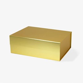 pudełko A4 złote, pudełko prezentowe z magnesem, luksusowe złote pudełko, eleganckie pudełko składane, złote pudełko premium