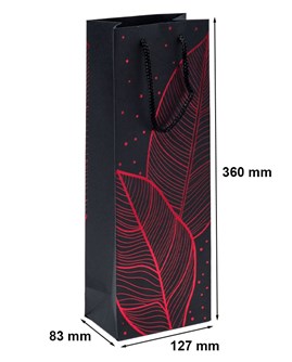 Torebka ozdobna na wino 127x83x360mm K-421 FKB