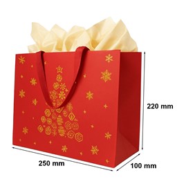 torba prezentowa, torba kraft, torba świąteczna, torba czerwona, torba papierowa