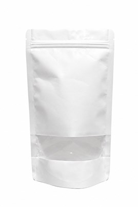 Doypack biały kraft z małym okienkiem 500 ml 130×70×230 mm