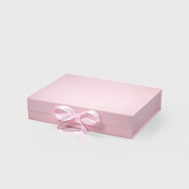 pudełko magnetyczne A4, różowe pudełko z wstążką, opakowanie prezentowe premium, pudełko sztywne, pudełko na dokumenty