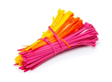 Opaska Zaciskowa płaski zamek 350/7mm Pomarańczowa