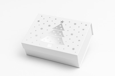 Pudełko Magnetyczne Christmas Białe 235x170x100mm (zew) A5
