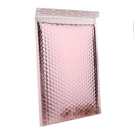 Koperta bąbelkowa metaliczna 180x230mm Różowo -Złota Rosegold
