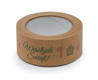 Taśma Świąteczna Papierowa WŚ-Zielony 48mm/50m