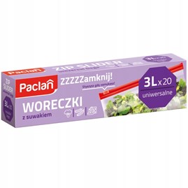 Paclan Woreczki z suwakiem 3L 15 szt.