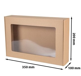 Pudełko ozdobne EKO z oknem 350x200x100mm