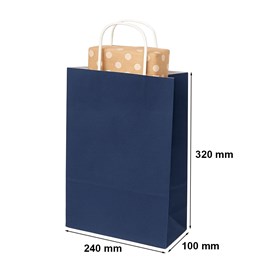 Torba Papierowa Ozdobna Granatowa 