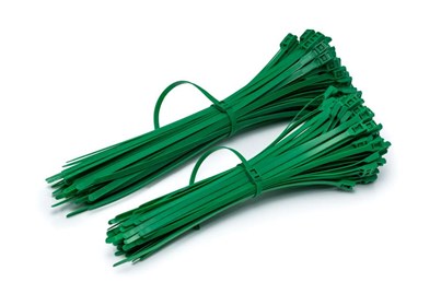 Opaska Zaciskowa z niskim zamkiem 350/7mm Zielona