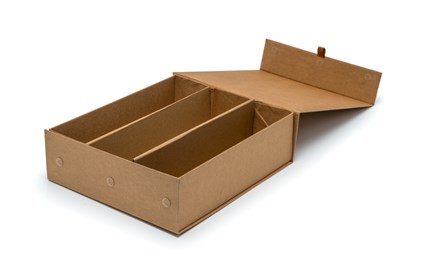 pudełko magnetyczne kraftowe na 2 lub 3 butelki