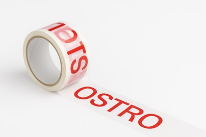Taśma z nadrukiem OSTROŻNIE!!