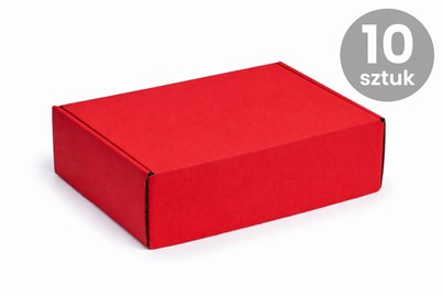 karton czerwony 330x250x100 mm 10 sztuk