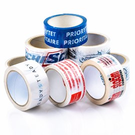 Taśmy pakowe PVC z logo i nadrukiem 3 kolory, rolki 48 mm x 54 m do pakowania paczek