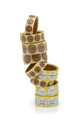 Naklejki okrągłe Kraft Fi35mm Dziękuję 1 - 200szt