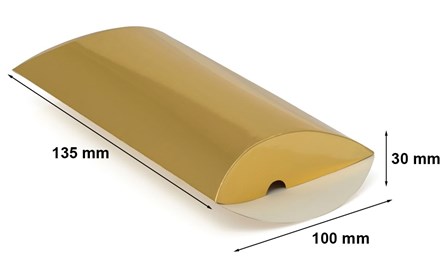 Złote pudełko laminowane rozłożone