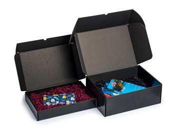 Czarne pudełko prezentowe 350x270x130mm karton ozdobny