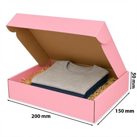Pudełko ozdobne różowe 200x150x50 mm – elegancki karton na prezent