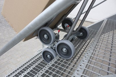 Aluminiowa taczka schodowa