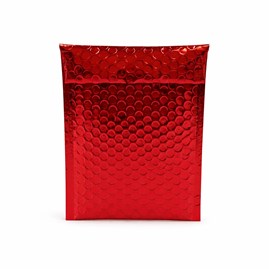 Ozdobna koperta metaliczna czerwona 140x170 mm B6