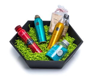 Kosz prezentowy karbowany czarny Duży 245x290