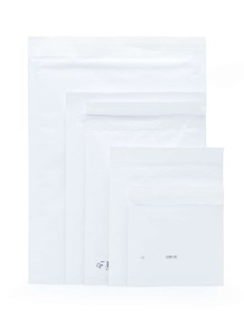 Biała, papierowa koperta bąbelkowa, format H18: rozmiar: 290x370