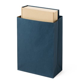 Torebka fałdowa KRAFT BLUE 240x410+75mm