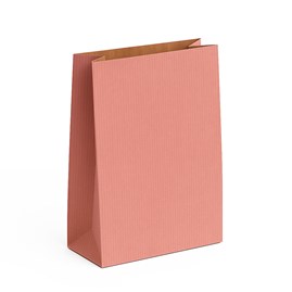 Torebka fałdowa różowa KRAFT PINK 160x270+80mm - 1 szt.