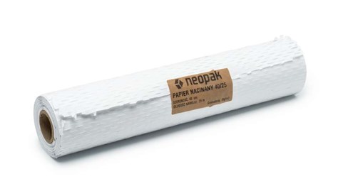 Papier nacinany kraft biały 40cm/25m