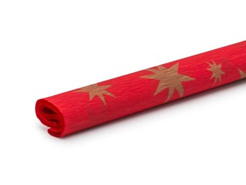 Bibuła Marszczona 50x200cm Czerwona w gwiazdy