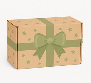 Karton Wykrojnikowy 243x170x75mm Urodziny Zielony