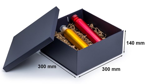 Pudełko Składane Z Wiekiem Grafitowe 300x300x140mm Eleganckie Pudełko