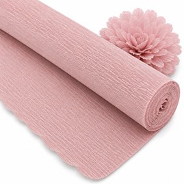Krepina Włoska 180g Zgaszony Róż 50×250 cm Gruba Bibuła Florystyczna