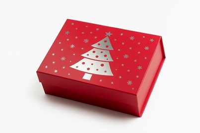 Pudełko Magnetyczne Christmas CZERWONY 235x170x100mm (zew) A5