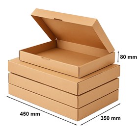 Zdjęcie palety lub dużej paczki 100 kartonów ułożonych w stosie, widoczna skala zestawu.