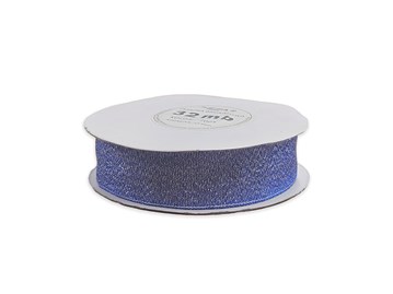 Wstążka brokatowa 25mm 32m WB7005 niebieska