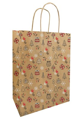 Torba prezentowa świąteczna KRAFT 180x80x220mm ORIANE