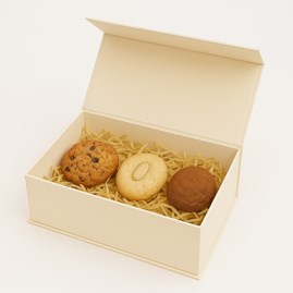 Pudełko Magnetyczne 330x230x120mm Teksturowana Kość Słoniowa