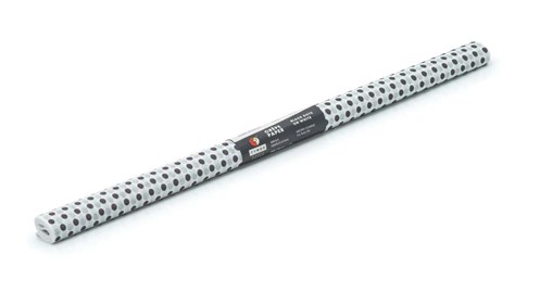 Bibuła Marszczona 50x200cm Biała w czarne kropki