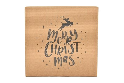 Pudełko świąteczne karbowane z wieczkiem250x200x70mm MC F422