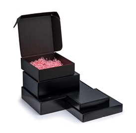 Czarne pudełko prezentowe 350x270x130mm karton ozdobny