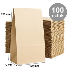 Pakiet Torba Papierowa Ekologiczna 100x70x260 Biała 100 szt