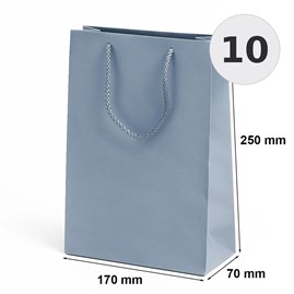 torba laminowana srebrna 170x70x250 mm 10 sztuk