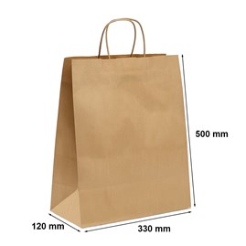 Torby Papierowe Brązowe Prążek
