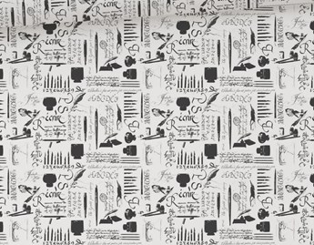 Papier ozdobny SZARY KALIGRAFIA, 69cm/50m