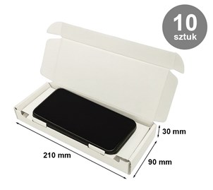 karton fasonowy, karton na telefony, pudełko z wkładką, karton 210x90x30, pakiet 10 sztuk