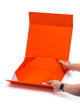 Pudełko Magnetyczne 350x250x100mm Pomarańczowe Eleganckie Na Prezent