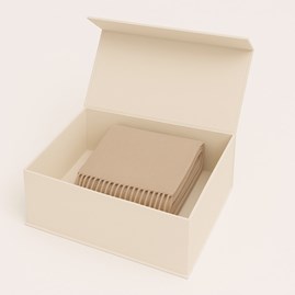 Pudełko Magnetyczne 350x250x180mm Kość Słoniowa Składane Pudełko