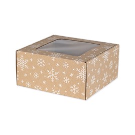 Karton świąteczny z okienkiem 200x200x100mm EKO Śnieżki F427