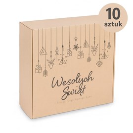 karton fasonowy 10 sztuk, karton świąteczny geometria, pudełka fasonowe święta,