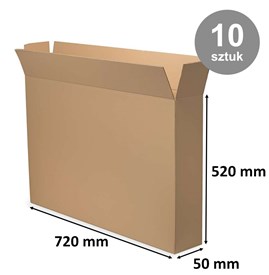 Kartony Klapowe 720x50x520mm, 10 sztuk